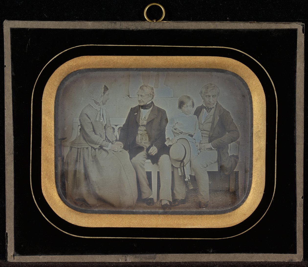 Portrett av M. und Mme. Eynard og M. de Regny med sønnen av Jean Gabriel Eynard