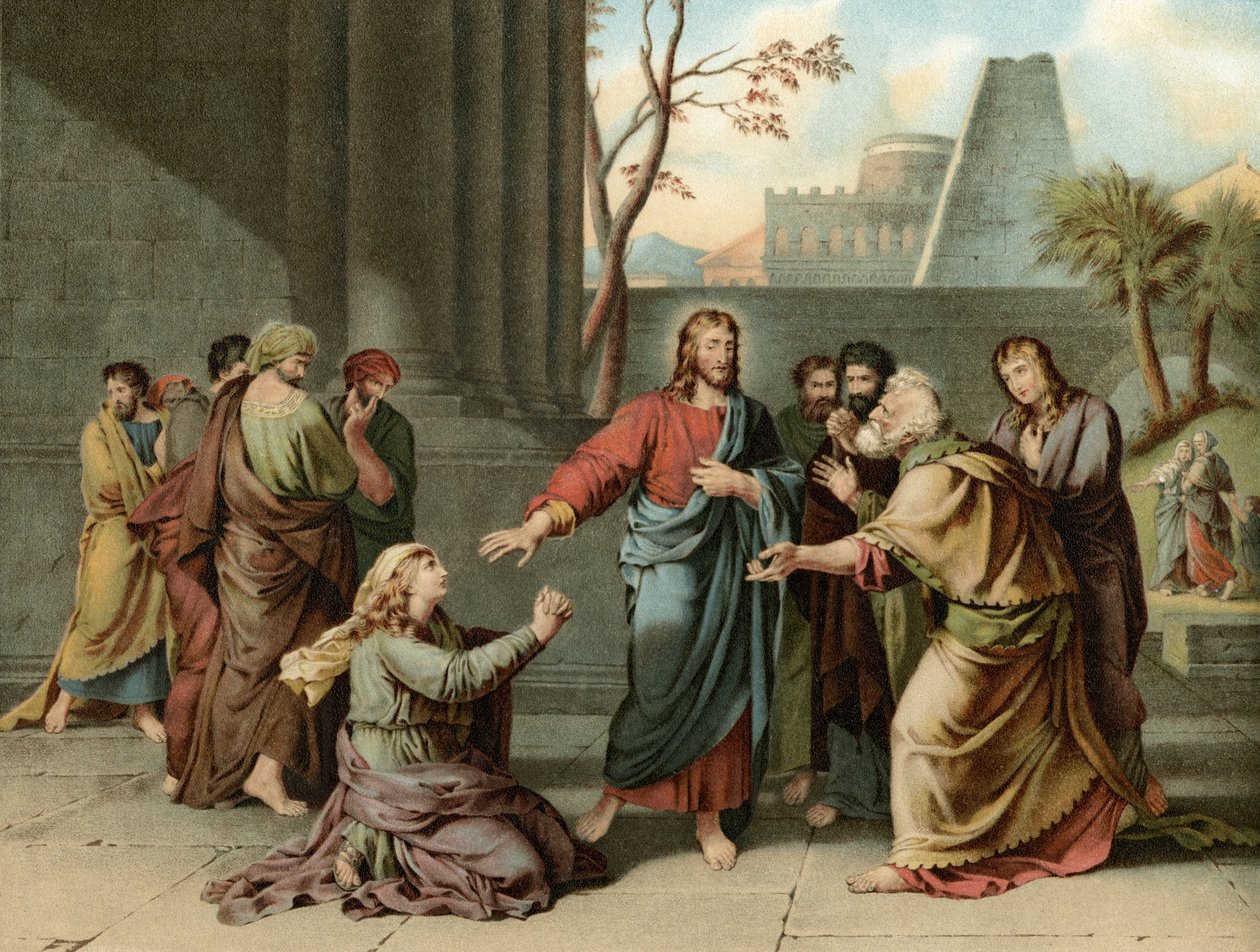 Den kanaaneiske kvinnen av Jean-Germain after Drouais