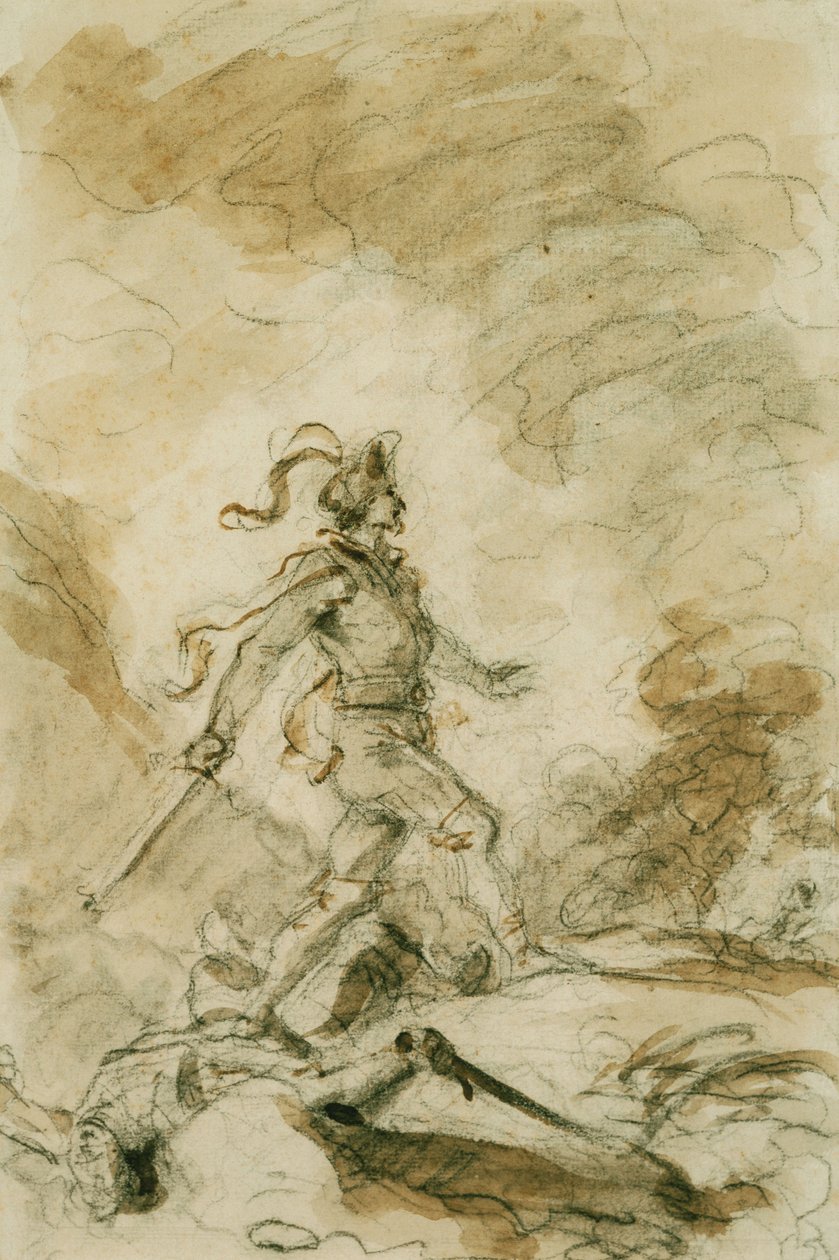 Odorico dreper Corebo og drar ut i jakten på Isabella av Jean Honore Fragonard
