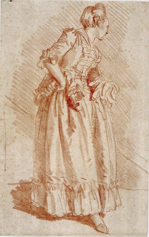 Studie av en kvinneskikkelse av Jean-Honore Fragonard