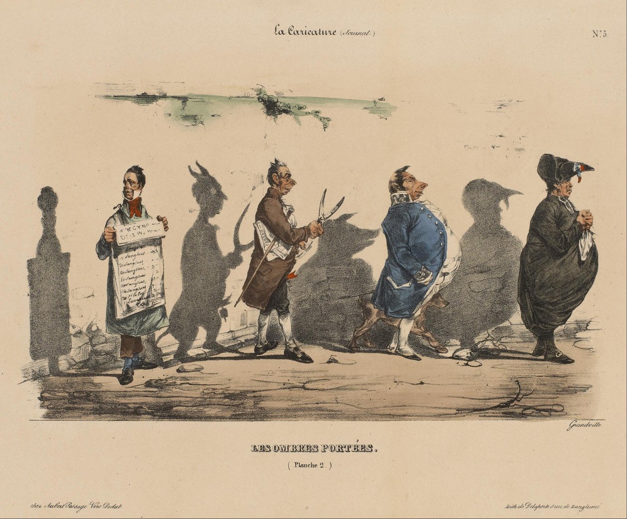 Karikaturen; The Shadows, nr. 5 av Jean Ignace Isidore Gérard