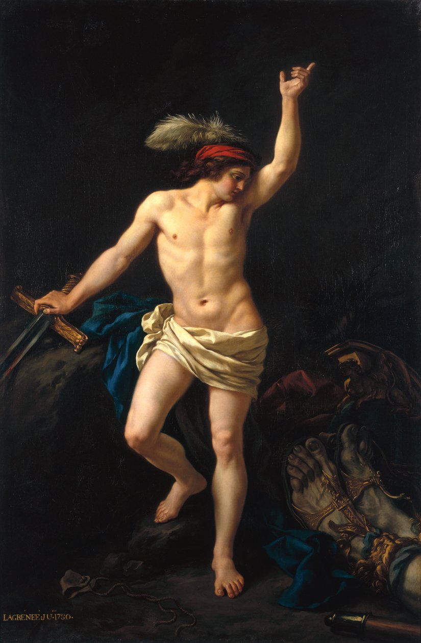 David Victorious, 1780 av Jean Jacques II Lagrenee