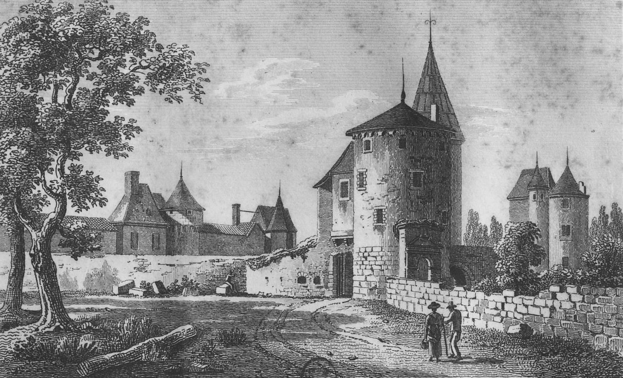 Utsikt over Chateau de Montaigne av Jean Jerome Baugean