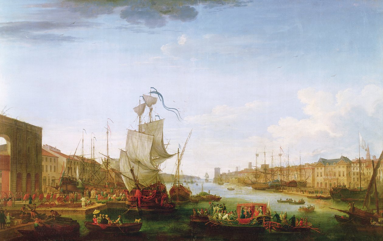 Ombordstigning av ekspedisjonskorpset til Minorca, 26. mai 1756 av Jean Joseph Kapeller