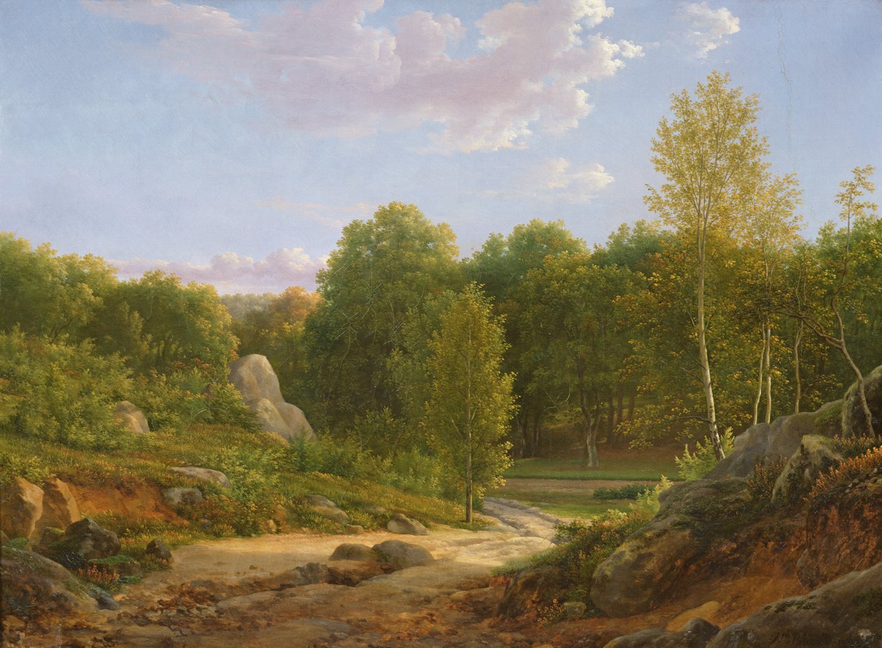 Utsikt over Fontainebleau-skogen, 1829 av Jean Joseph Xavier Bidauld