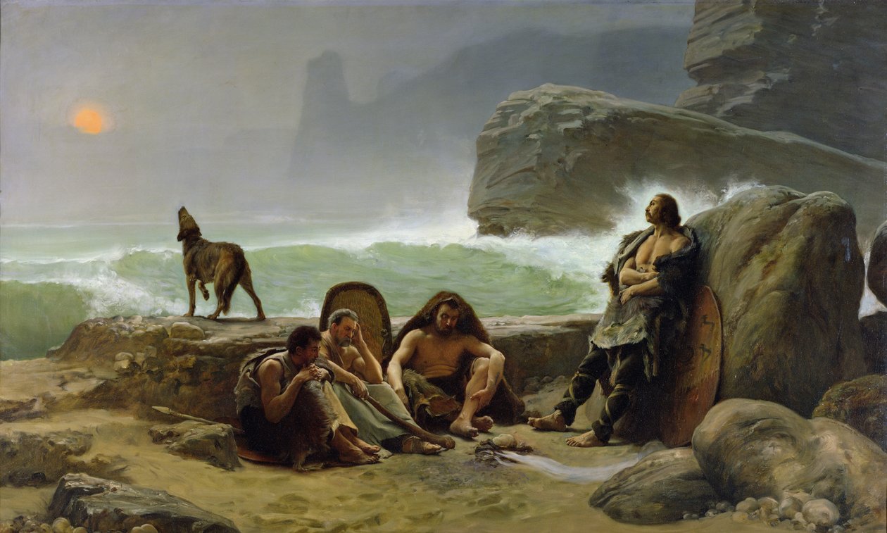 De galliske kystvaktene, 1888 av Jean Jules Antoine Lecomte du Nouy