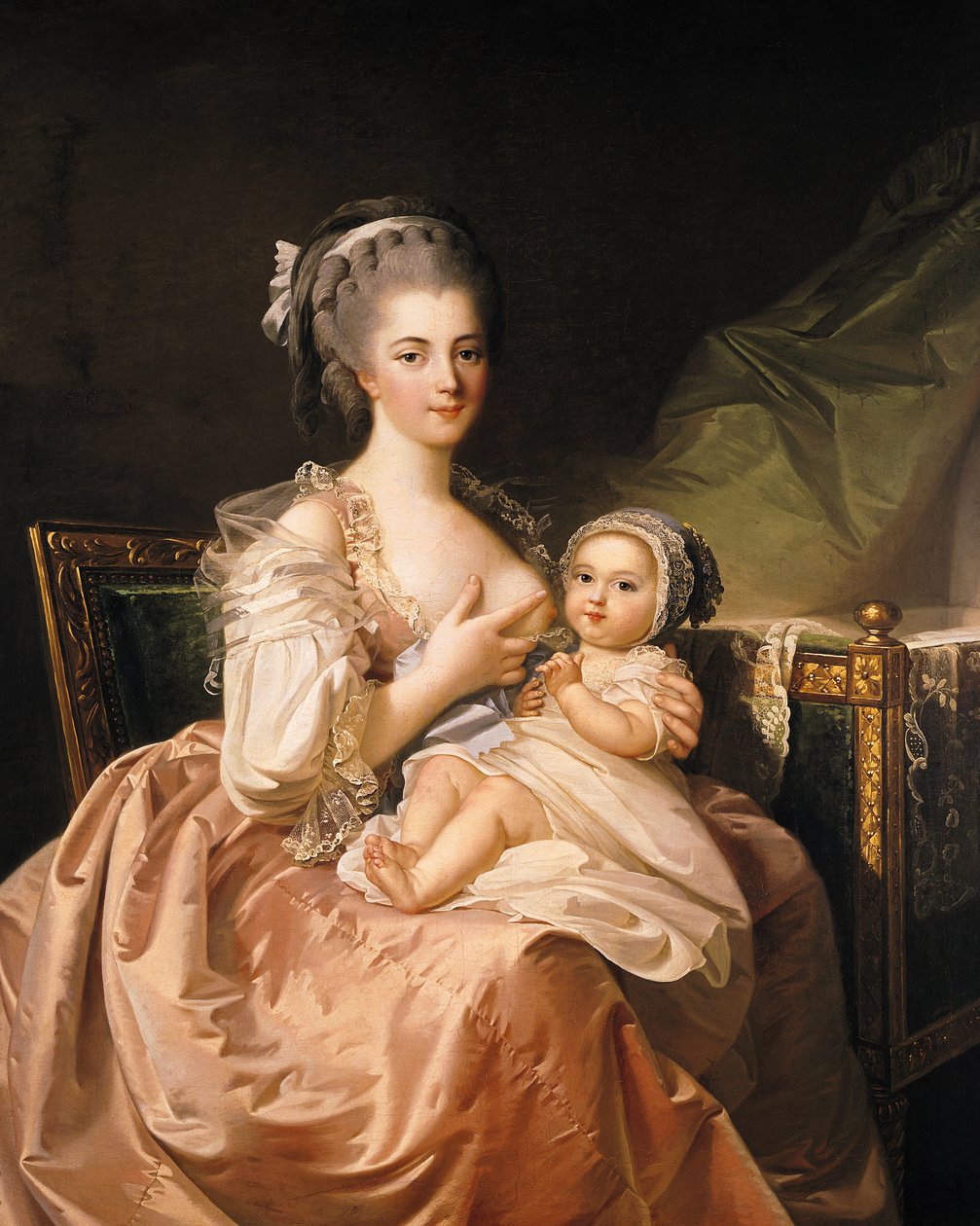 Den unge mor, ca. 1770-80 av Jean Laurent Mosnier