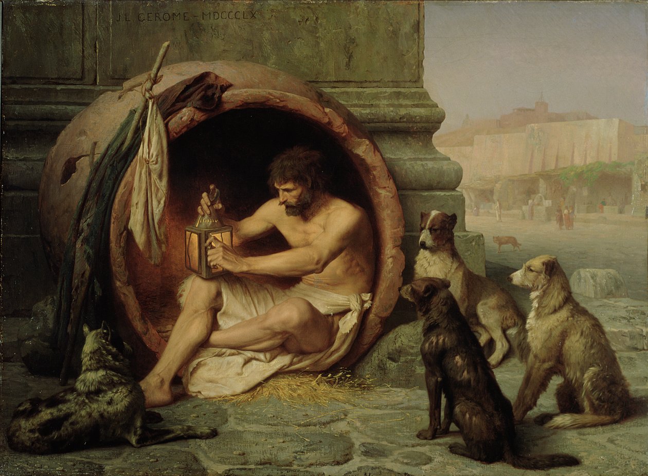 Diogenes, 1860 (olje på lin) av Jean Leon Gerome