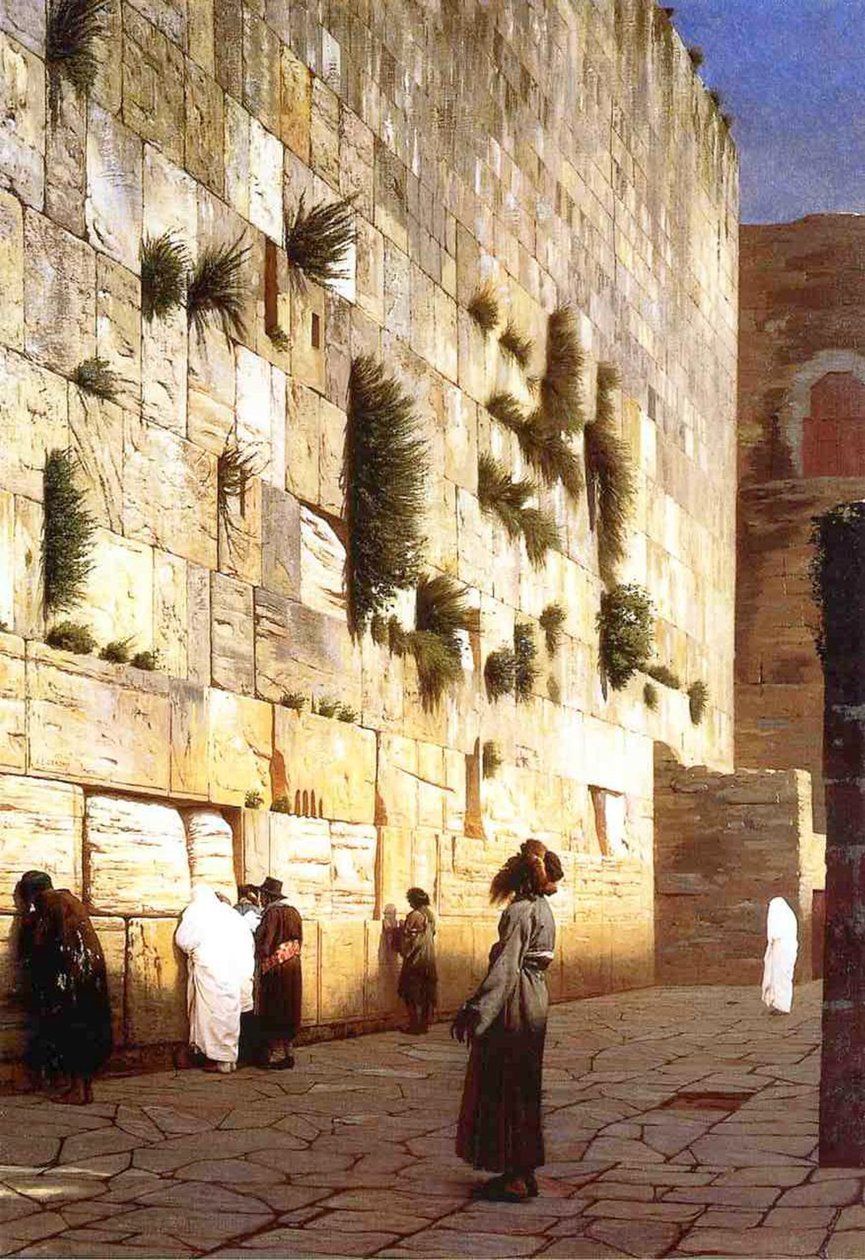 Klagemuren, Jerusalem, 1869 av Jean Leon Gerome