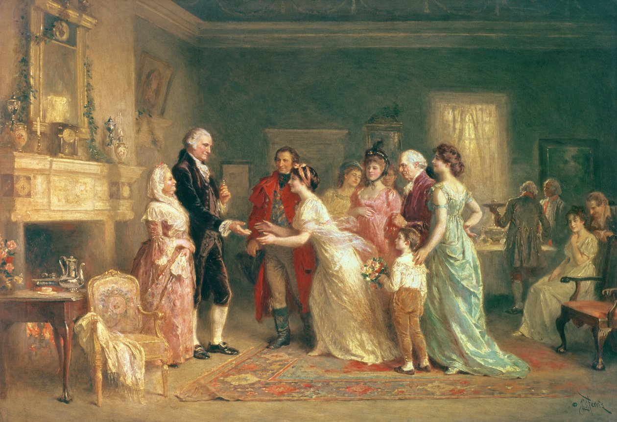 Washingtons bursdag, 1798 av Jean Leon Gerome Ferris