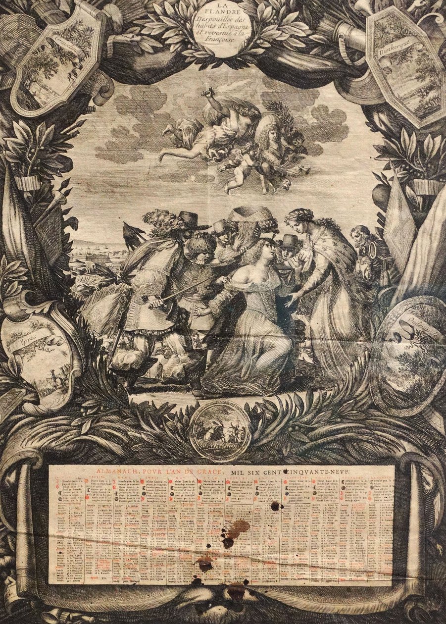 Allegori om underkastelsen av Flandern til Ludvig XIV av Jean Lepautre