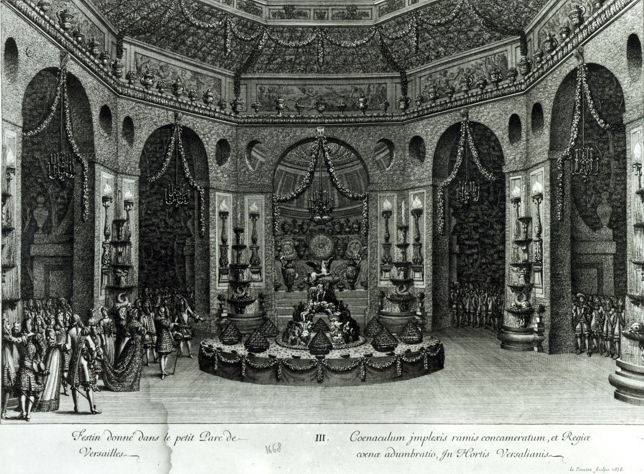 Fest gitt på den lille eiendommen i Versailles, 1678 av Jean Lepautre