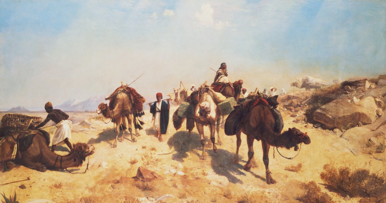 Krysser ørkenen av Jean Leon Gerome