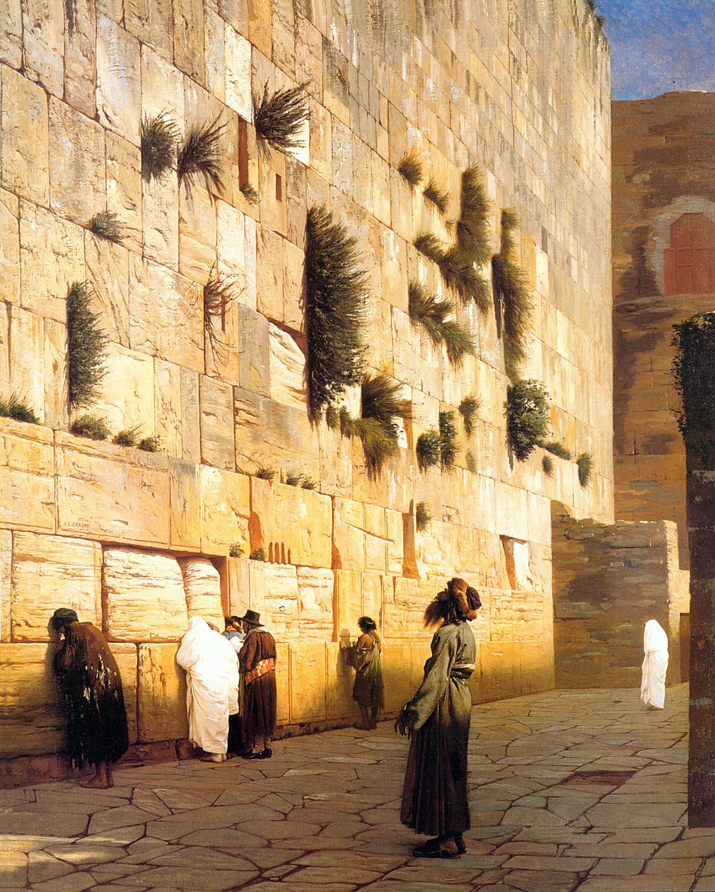 Salomos mur Jerusalem av Jean Leon Gerome