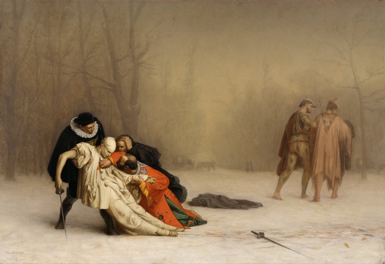 Duellen etter maskeraden av Jean Leon Gerome