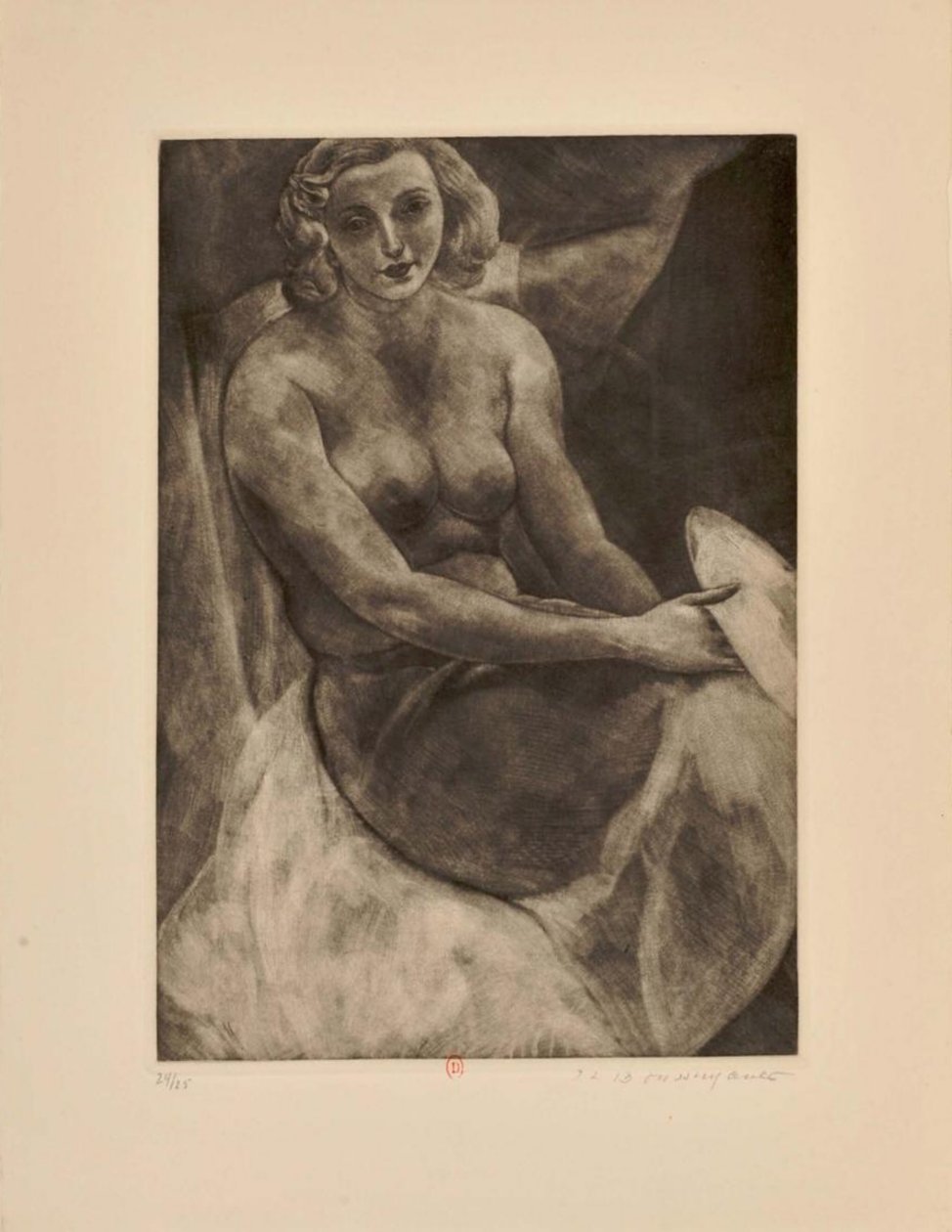 Ansikter, suite med fjorten mezzotintrykk av Jean Louis Boussingault