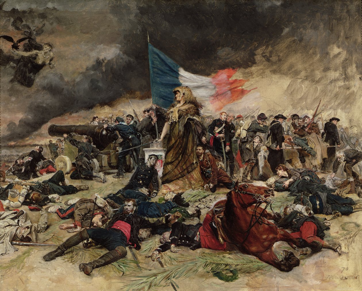 Allegori om beleiringen av Paris, 1870 av Jean Louis Ernest Meissonier
