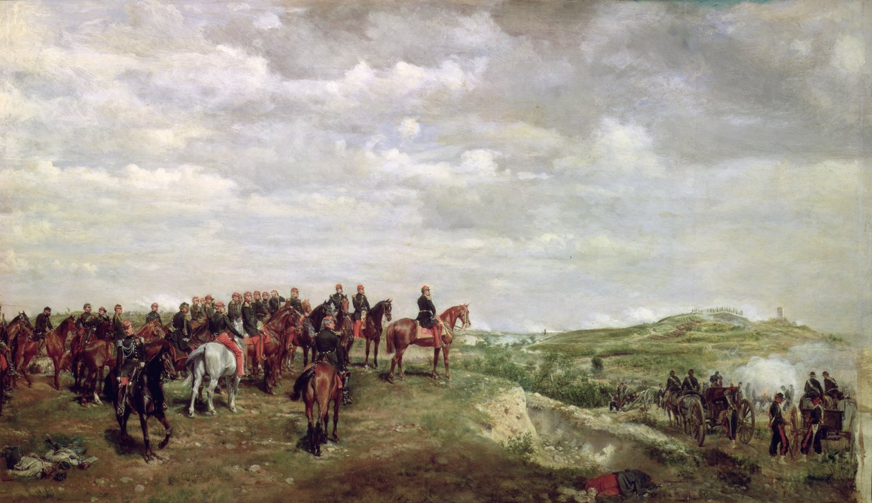Napoleon III (1808–73) i slaget ved Solferino i 1859, 1863 (panel) av Jean Louis Ernest Meissonier