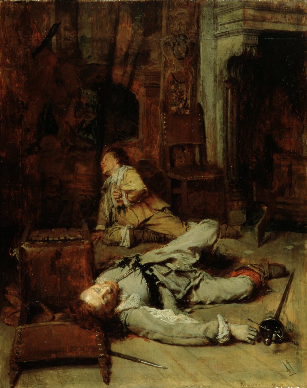 The End of the Game of Cards, 1865 av Jean Louis Ernest Meissonier