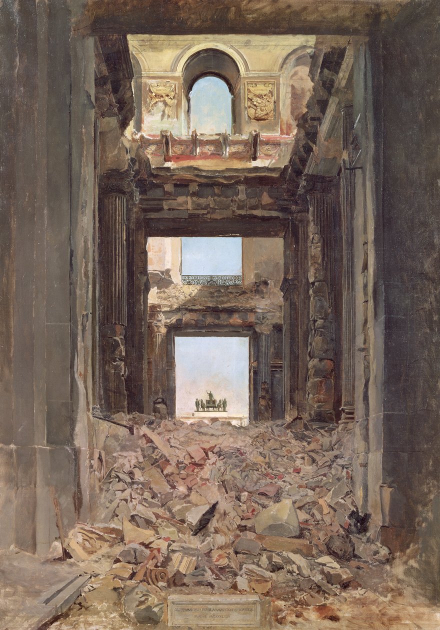 Ruinene av Tuileriene, 1871 av Jean Louis Ernest Meissonier