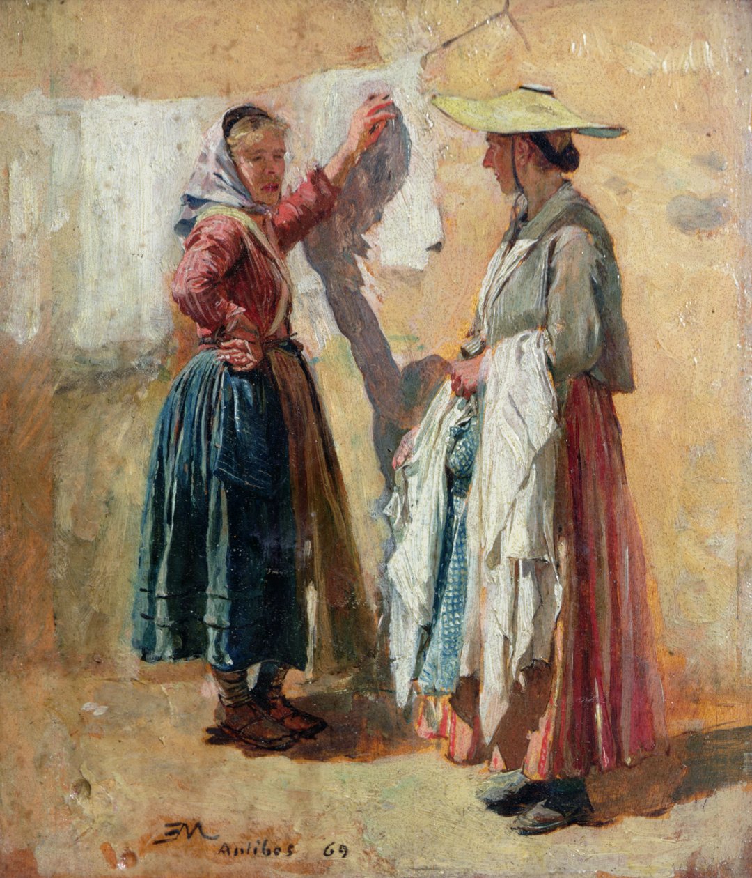 Vaskekvinner i Antibes, 1869 av Jean Louis Ernest Meissonier