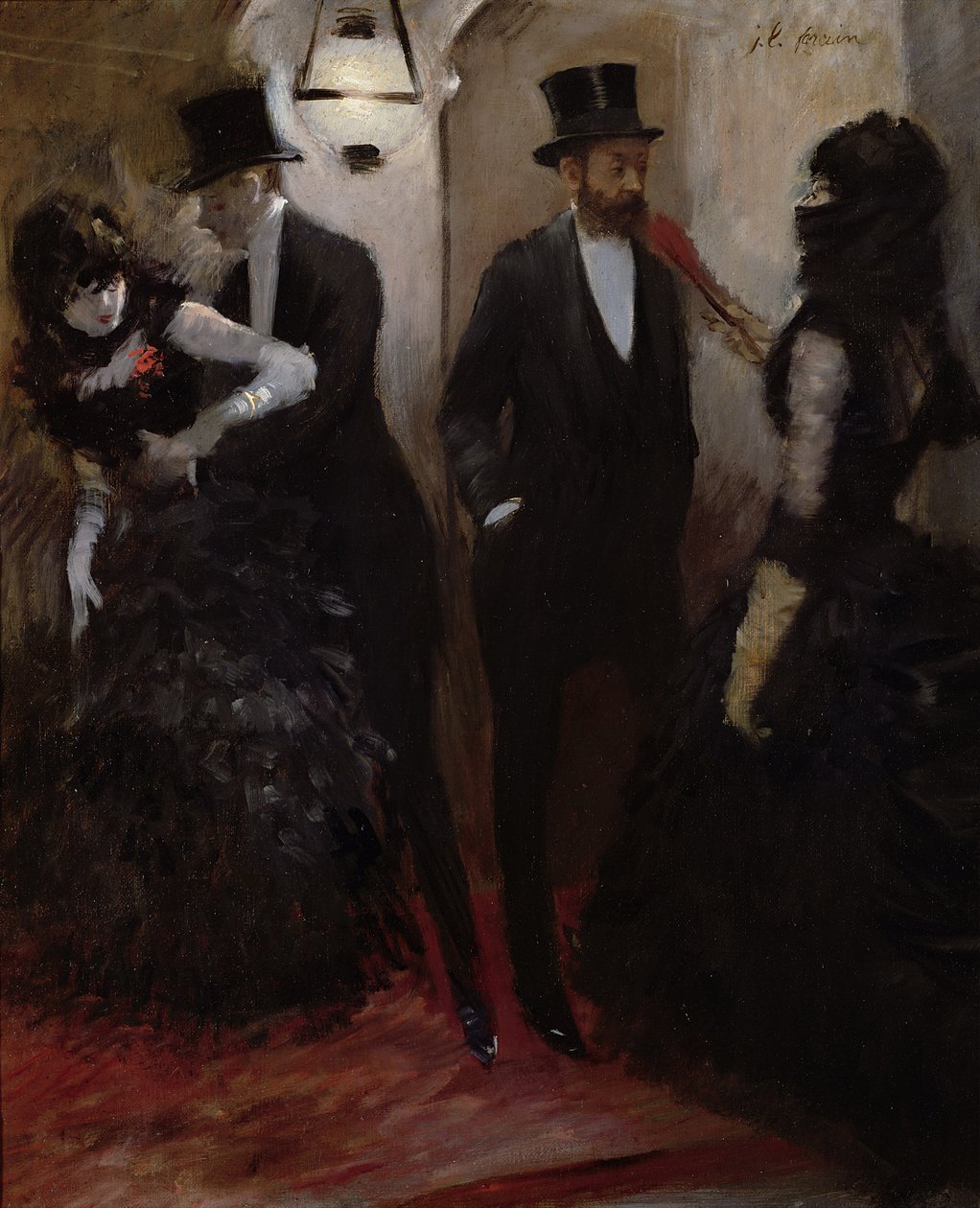 Korridorene ved Operaen, 1885 av Jean Louis Forain