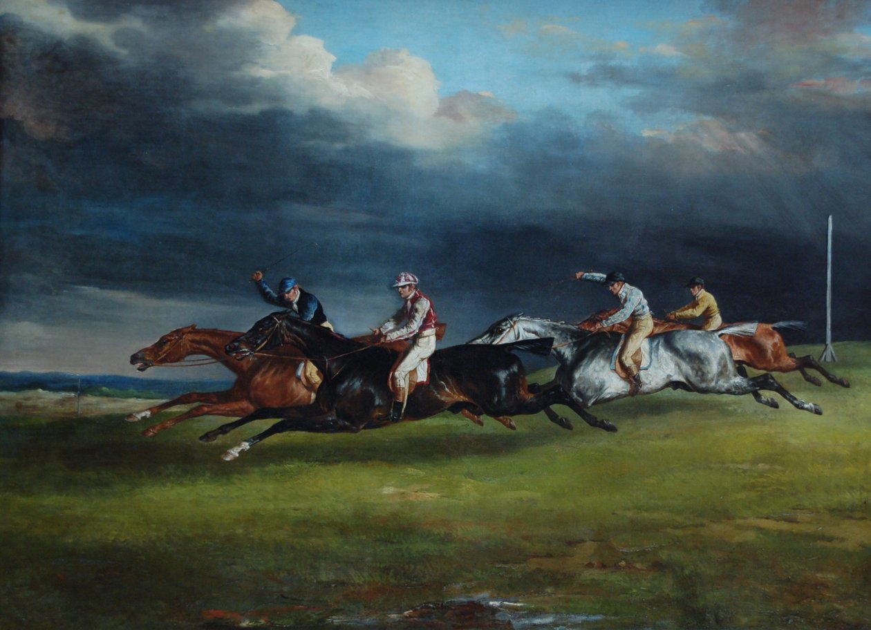 Hesteløp kjent som The Derby av Theodore Gericault