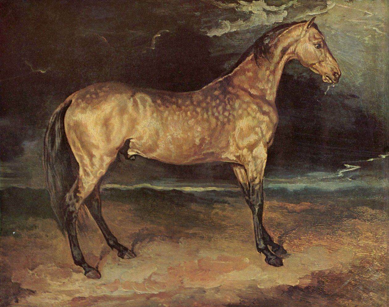 Hest i tordenvær av Theodore Gericault