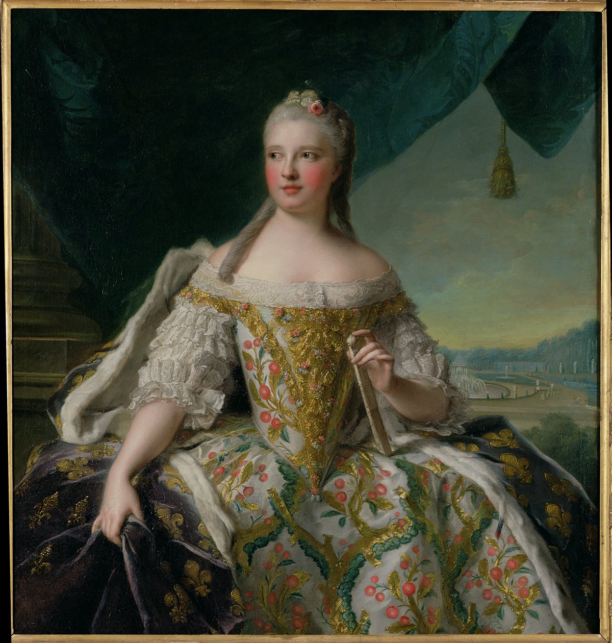 Dauphine Marie-Josephe de Saxe (1731-67) 1751 av Jean Marc Nattier