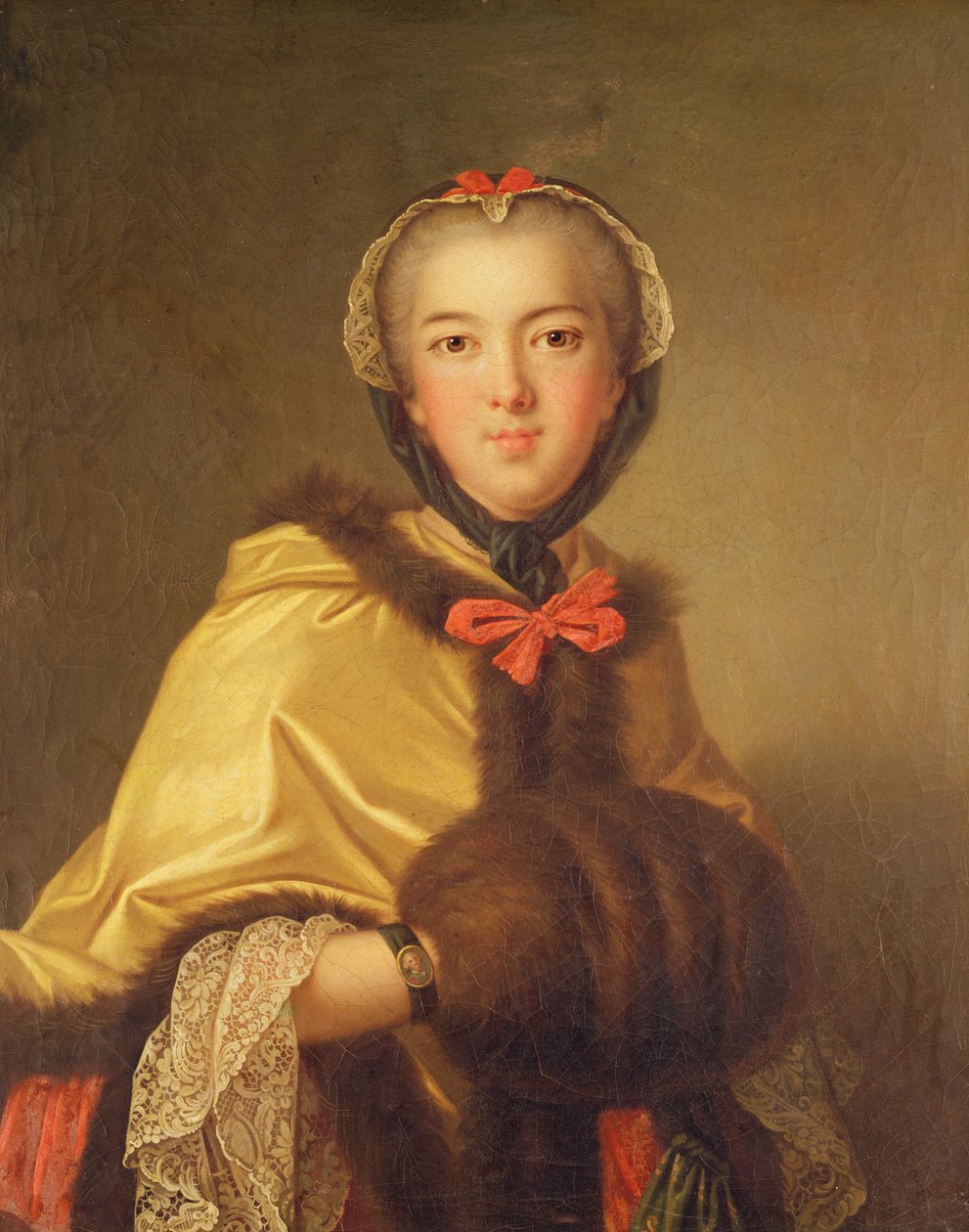 Portrett av Louis-Henriette de Bourbon-Conti, med lyddemper av Jean Marc Nattier