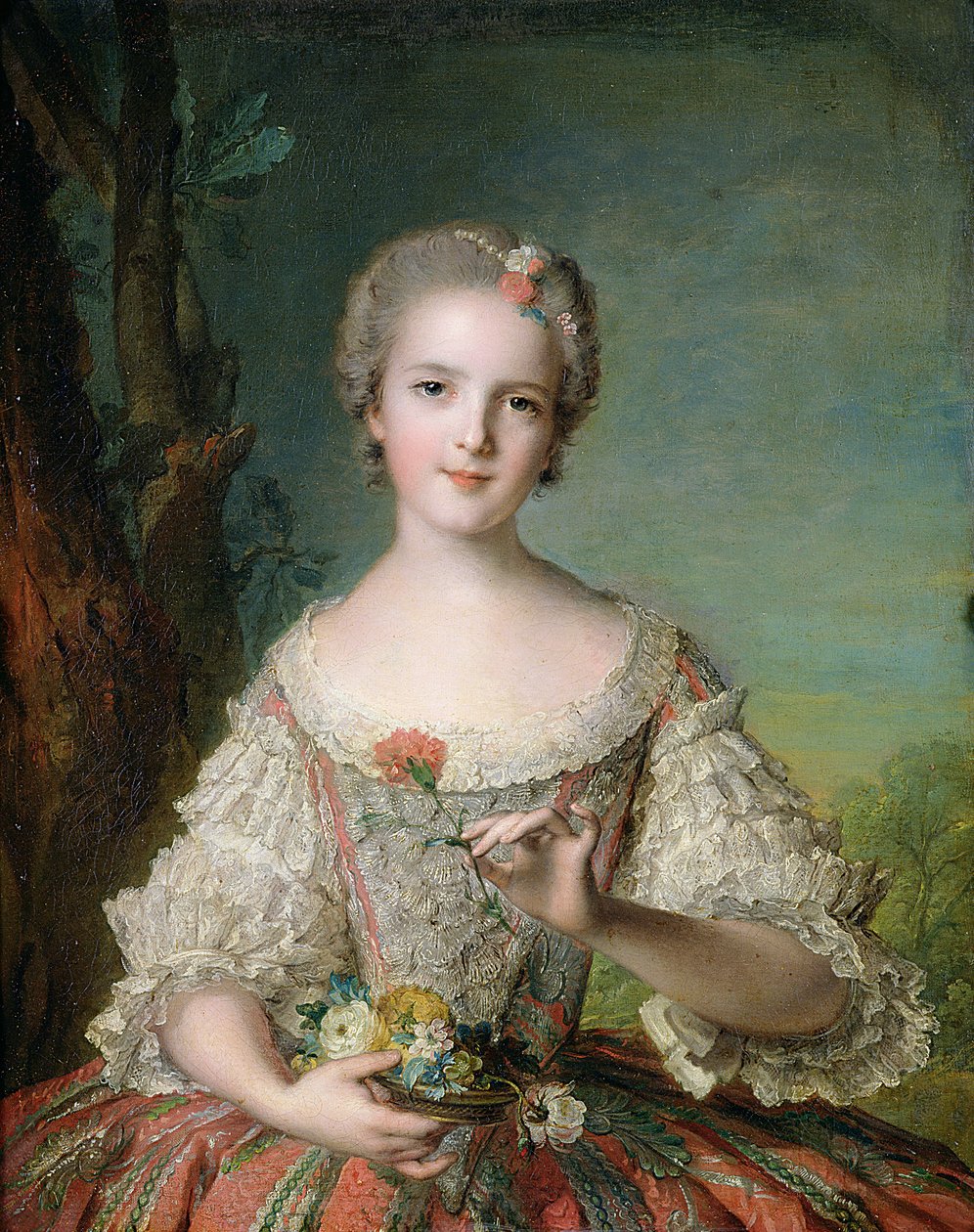 Portrett av Madame Louise de France (1737-87) ved Fontevrault, 1748 av Jean Marc Nattier
