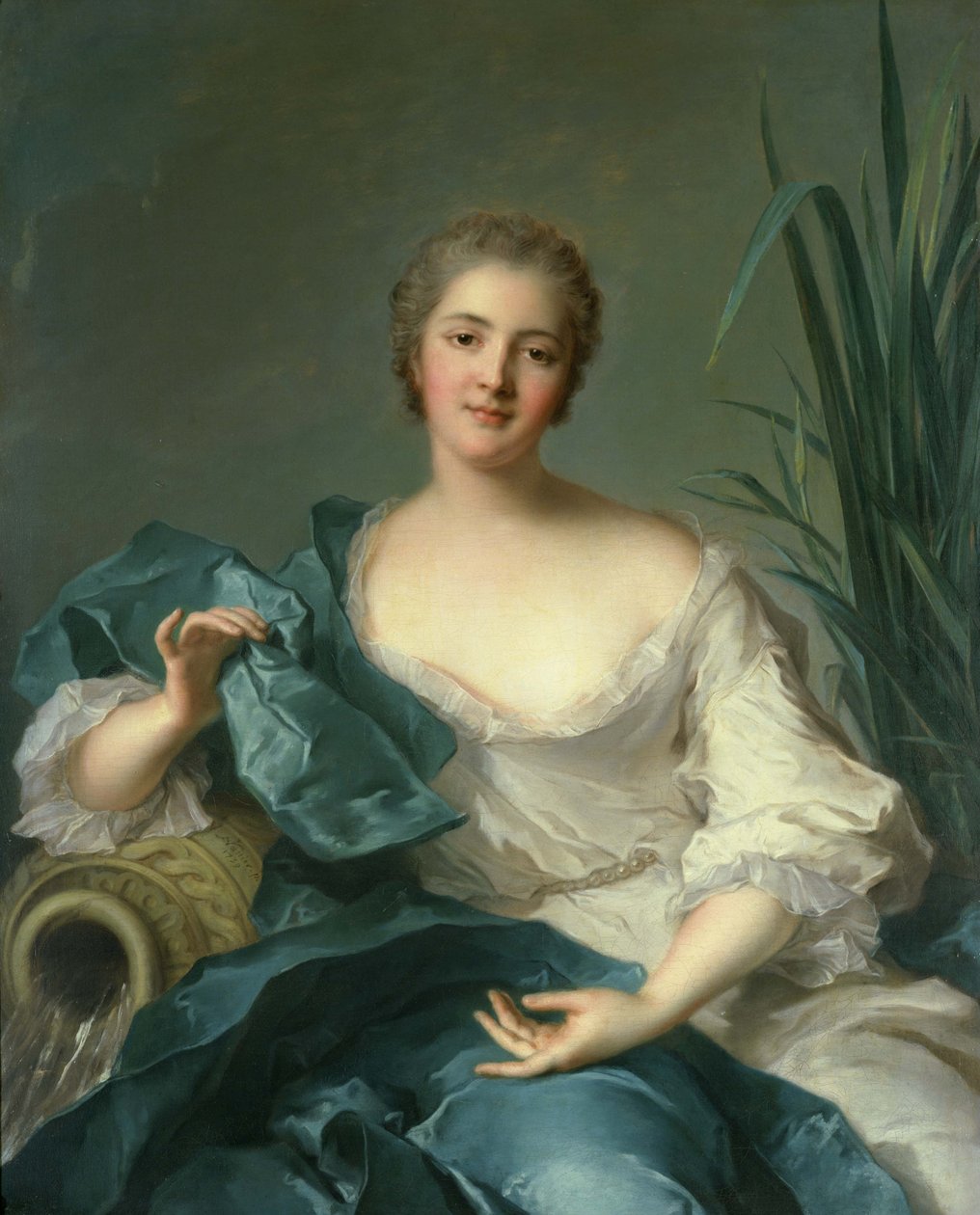 Portrett av Madame Marie-Henriette Berthelot de Pléneuf av Jean Marc Nattier