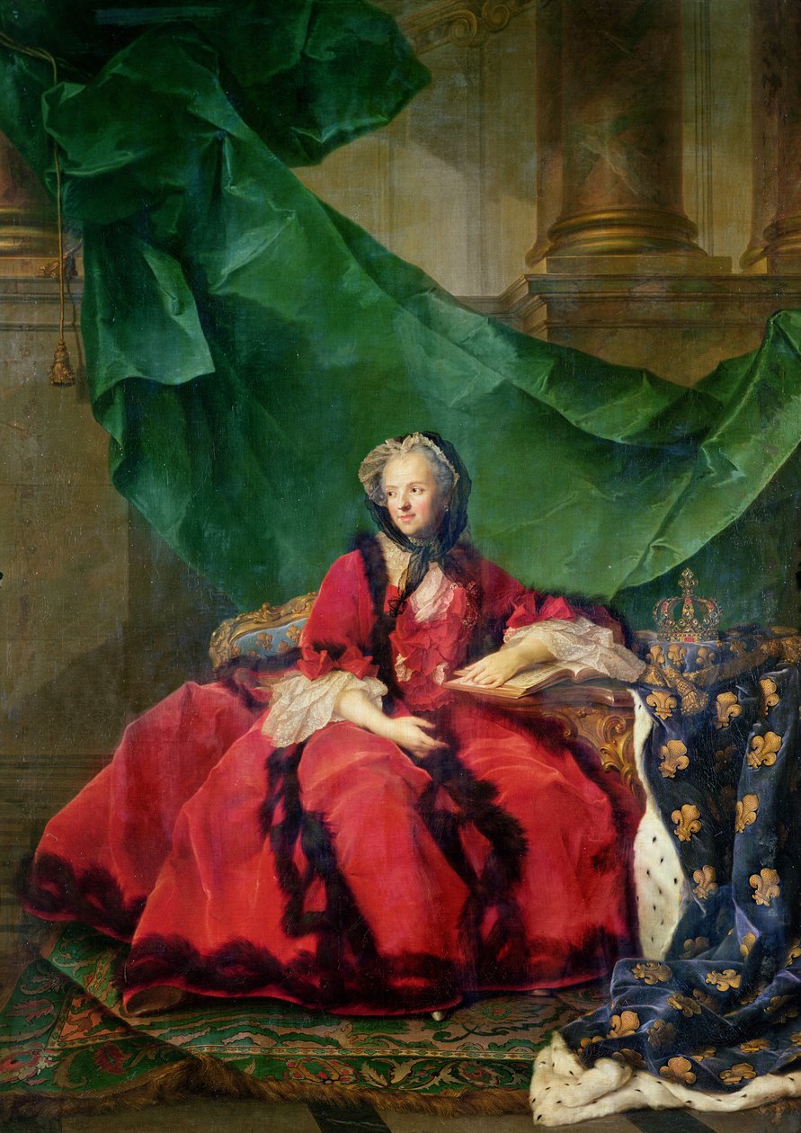 Portrett av Maria Leszczynska (1703-68) i daglig antrekk av Jean Marc Nattier