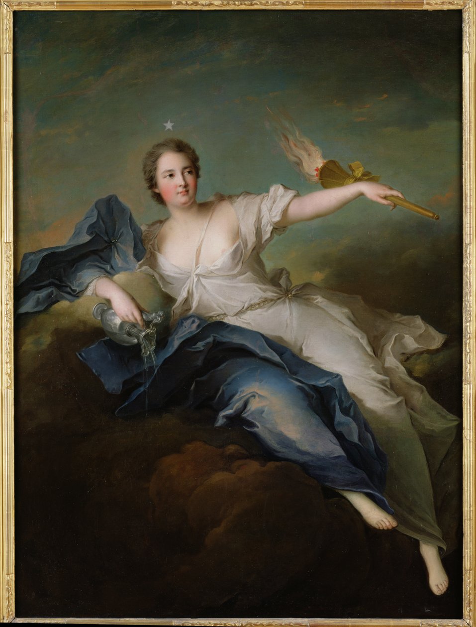 Portrett av Marie-Anne de Mailly-Nesle (1717-44) Marquise of La Tournelle som Eos, etter 1740 av Jean Marc Nattier