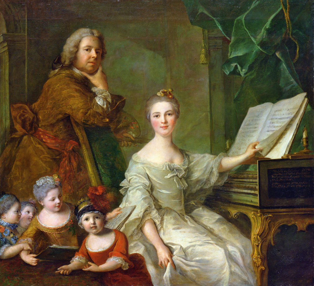Kunstneren og hans familie, 1730-62 av Jean Marc Nattier