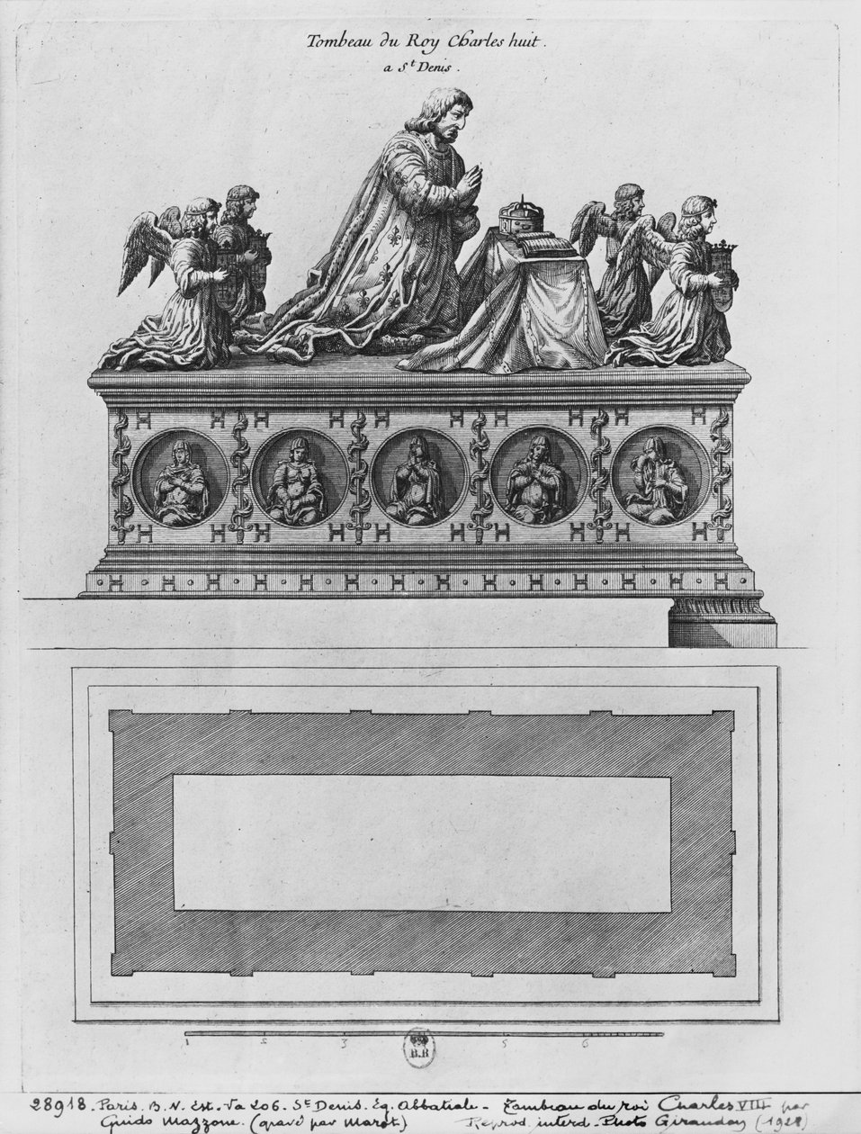 Graven til Charles VIII ved Basilica Saint-Denis av Jean Marot