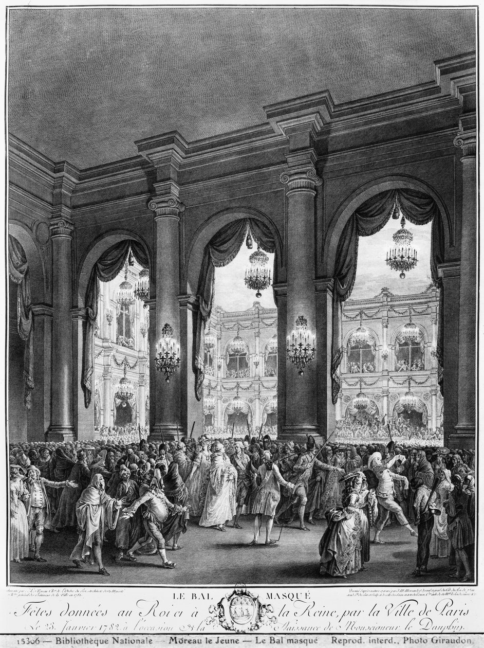Maskeballet, 23. januar 1782 av Jean Michel the Younger Moreau