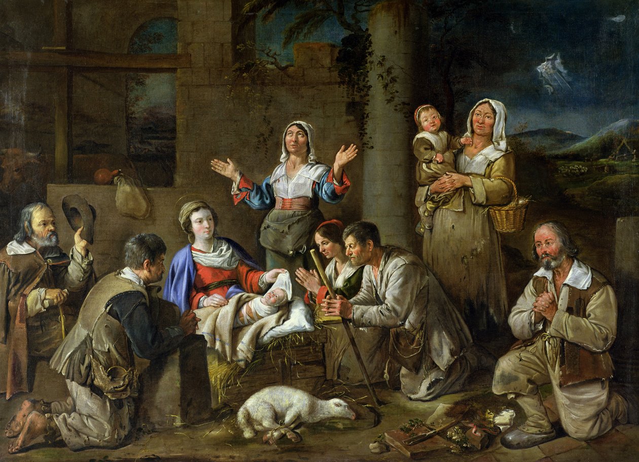 Tilbedelse av hyrdene, ca. 1659 av Jean Michelin