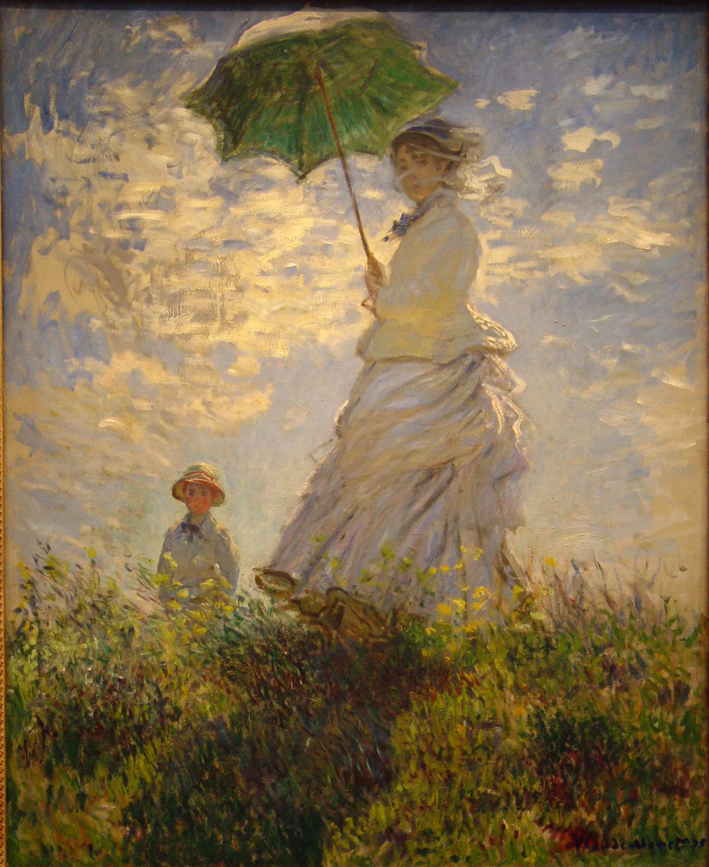Kvinne med parasoll av Jean Monet
