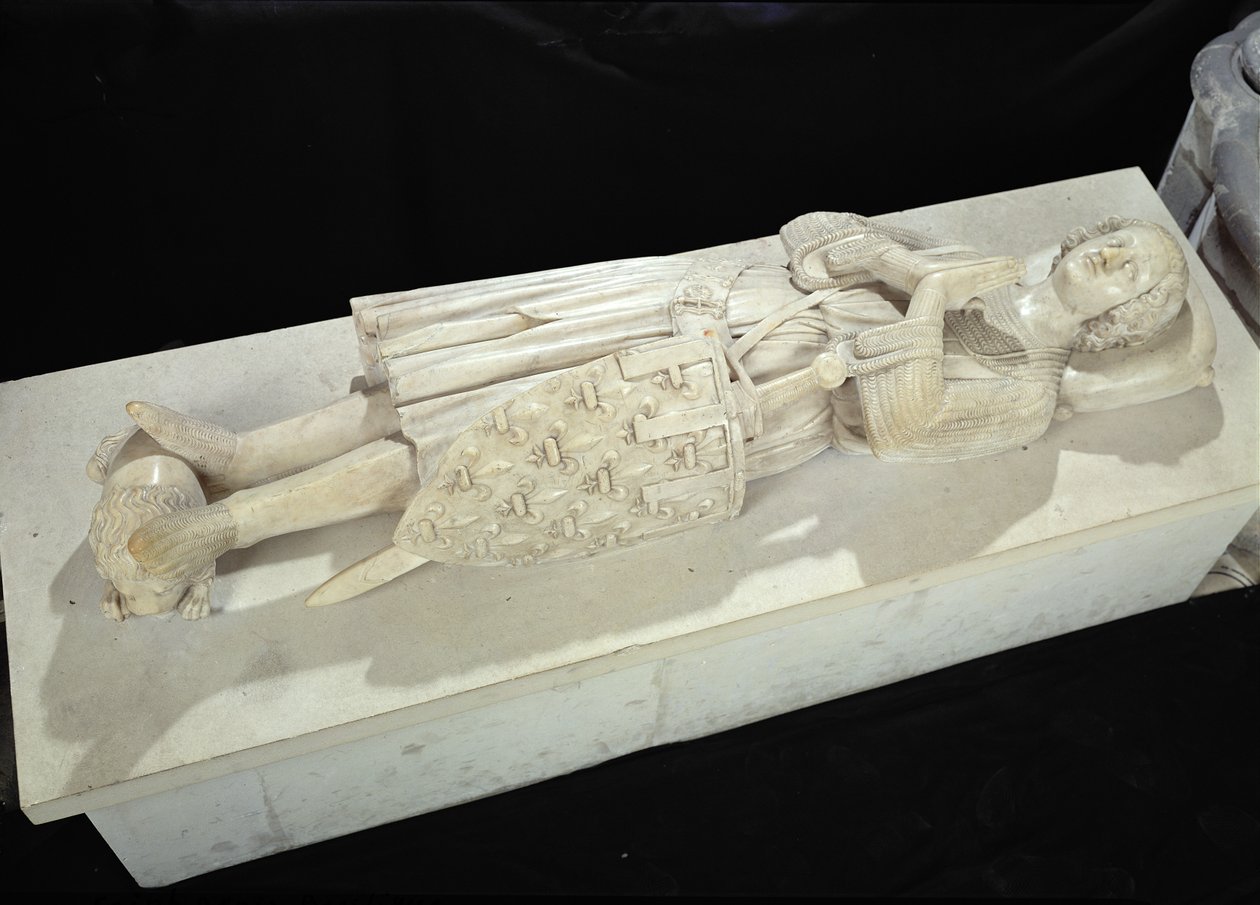 Skulptur av Robert II (1250-1302) greve av Artois, 1317 av Jean Pepin