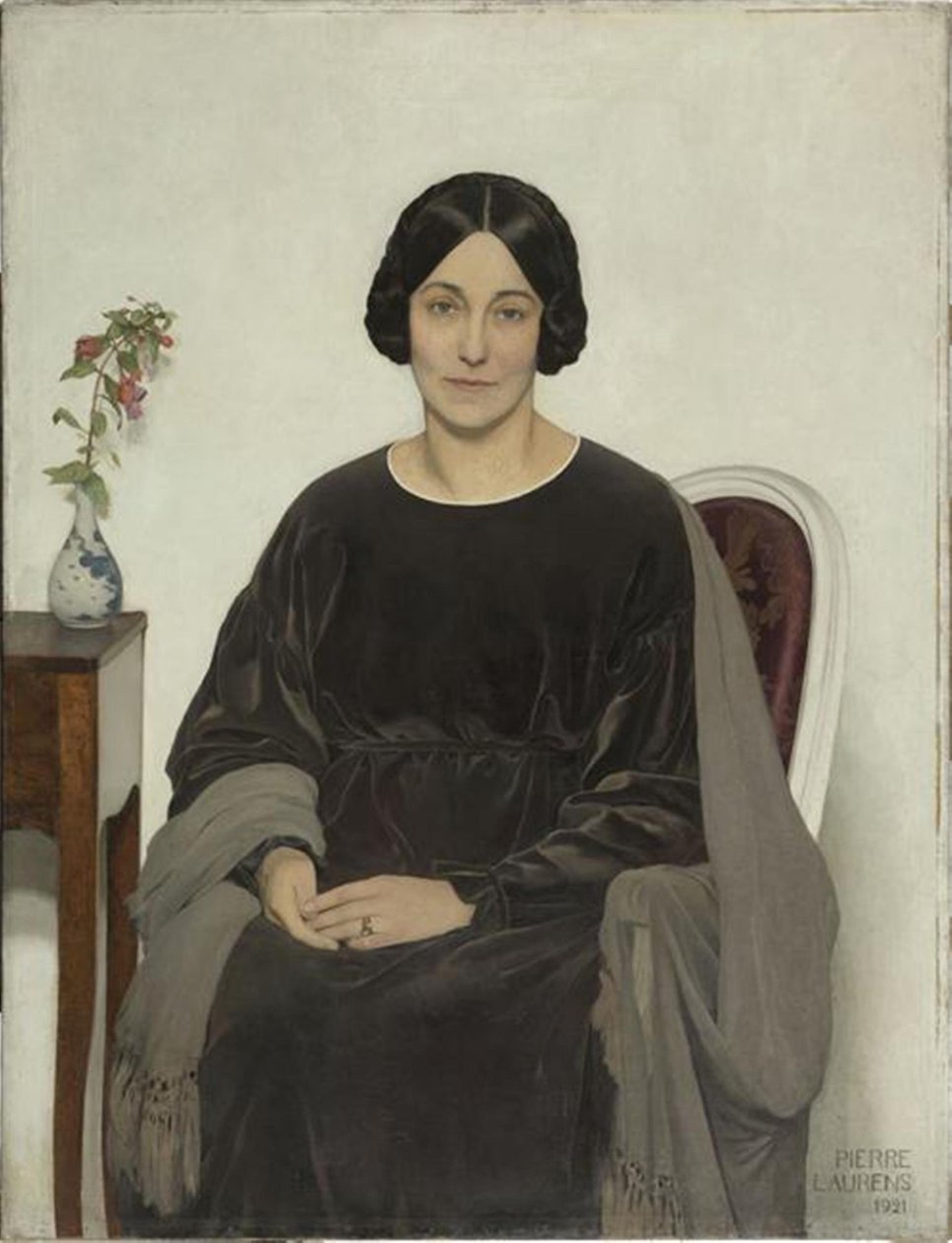 Portrett av Madame Jean-Pierre Laurens. av Jean Pierre Laurens