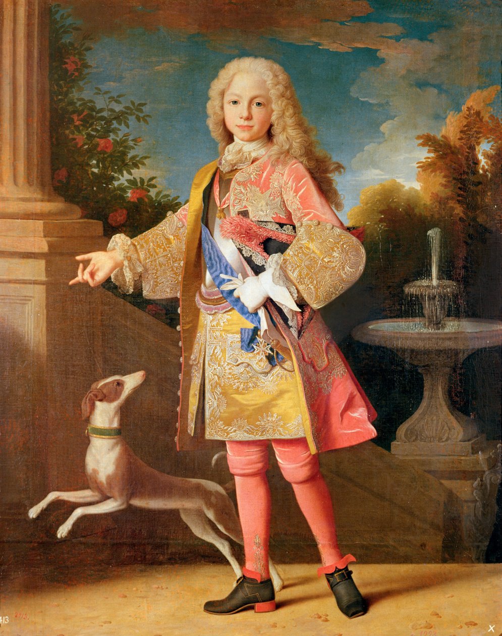 Portrett av Ferdinand av Bourbon, prins av Asturias, ca. 1725-35 av Jean Ranc