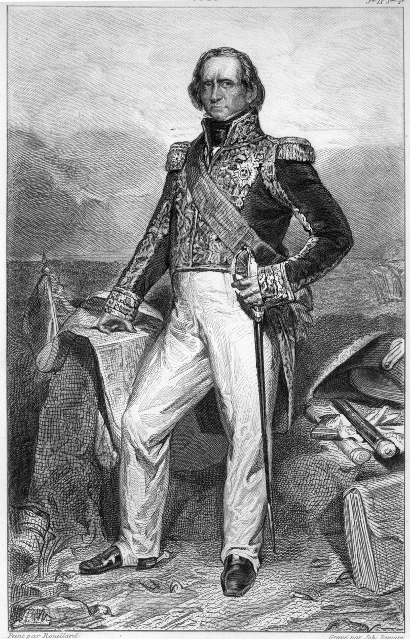 Portrett av Nicolas Jean-de-Dieu Soult (1769-1851) Duc de Dalmatie, marskalk av Frankrike og statsminister av Jean Sebastien Rouillard