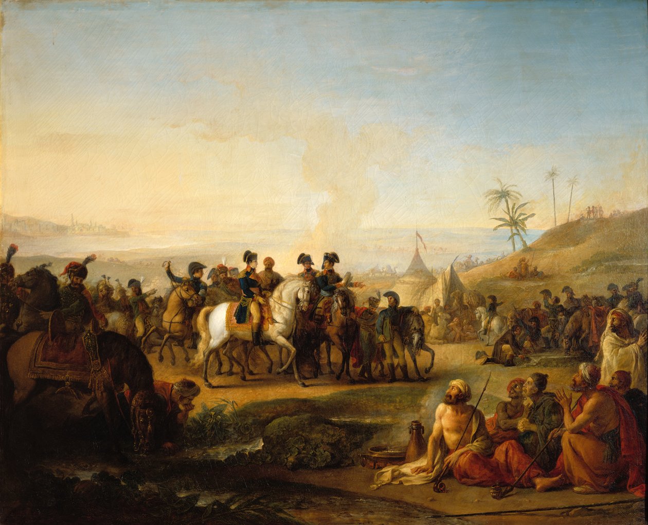 General Bonaparte besøker fontenene til Moses, nær Sinai, 28. desember 1798 av Jean Simon Berthelemy