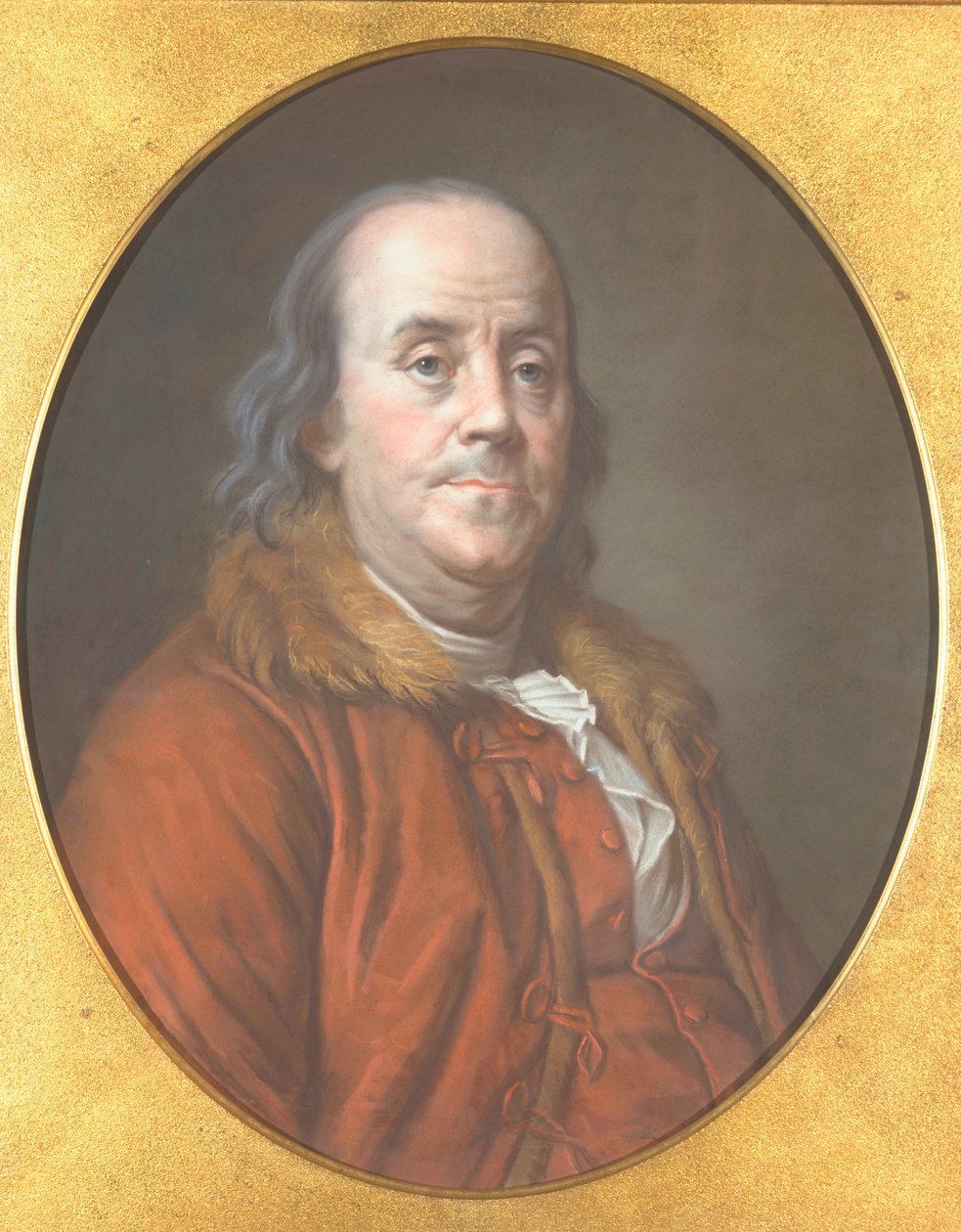 Benjamin Franklin, 1778 (pastell på papir) av Jean Valade