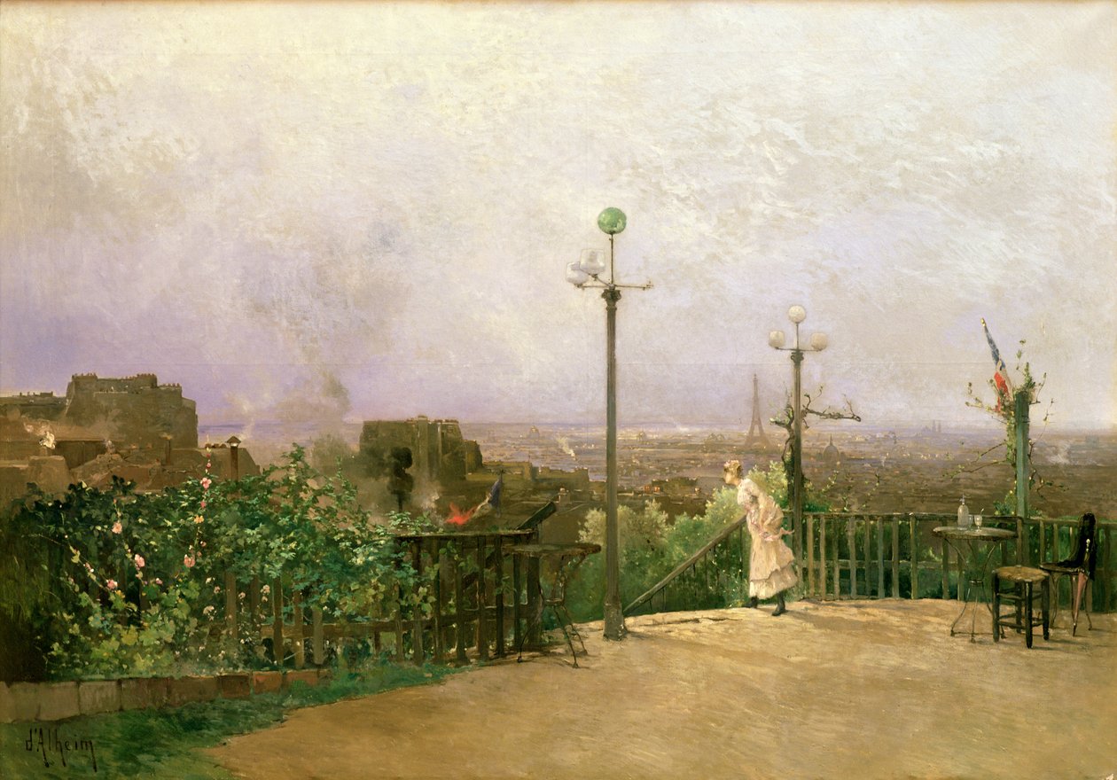 Paris sett fra Montmartres høyder (se 164311, 164312 for detaljer) av Jean d