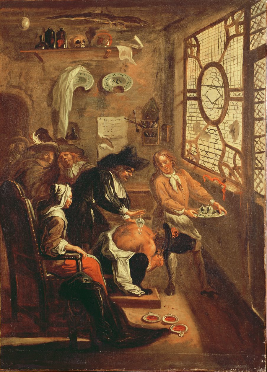 Ragotin behandlet med et koppingsglass, fra 