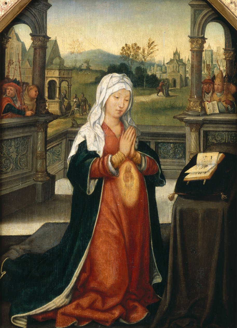 St.Anne unnfanger jomfruen av Jean the Elder Bellegambe