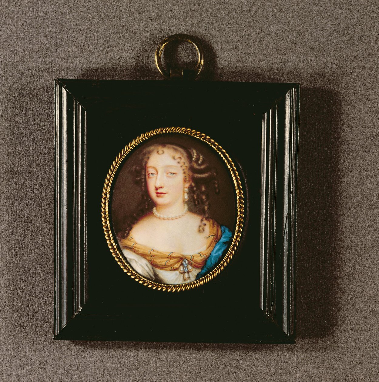 Frances Teresa Stuart, hertuginne av Richmond og Lennox (wc på vellum) av Jean the Elder Petitot