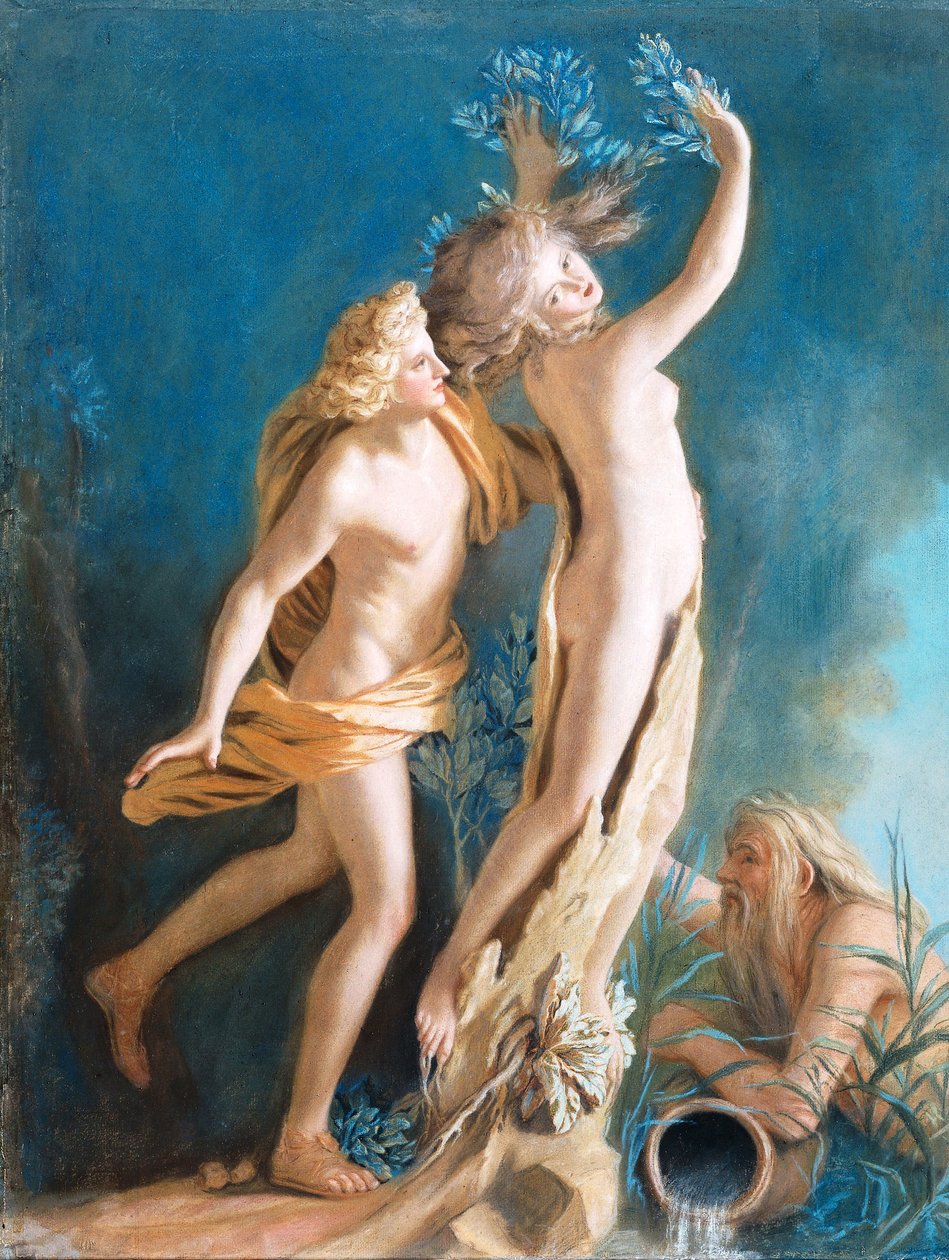 Apollo og Daphne, etter bildet av Gianlorenzo Bernini i Borghese -samlingen i Roma av Jean Étienne Liotard